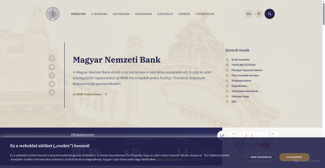 Security scan screenshot of https://mnb.hu