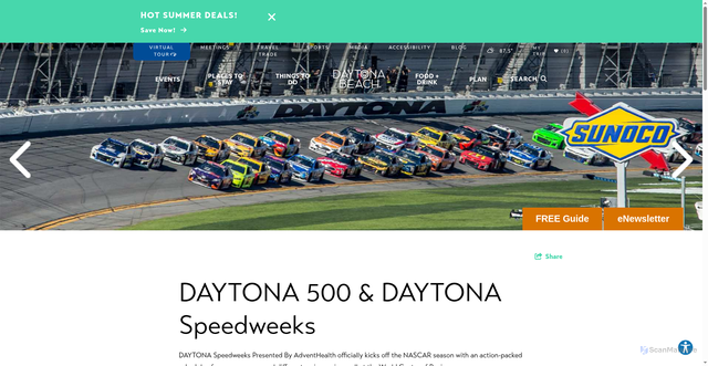 Security scan screenshot of https://www.daytonabeach.com/events/racing/speedweeks-and-daytona-500/