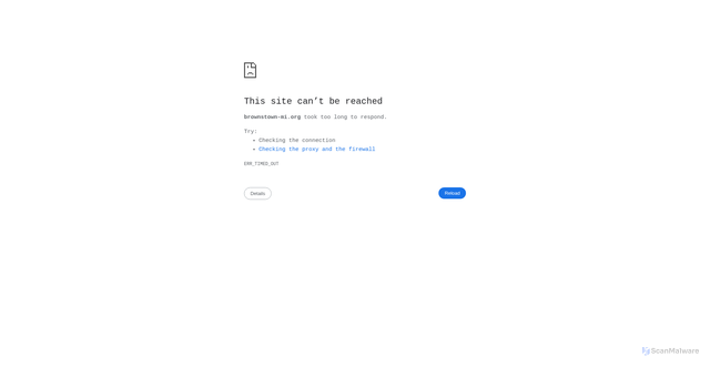 Security scan screenshot of https://brownstown-mi.org/