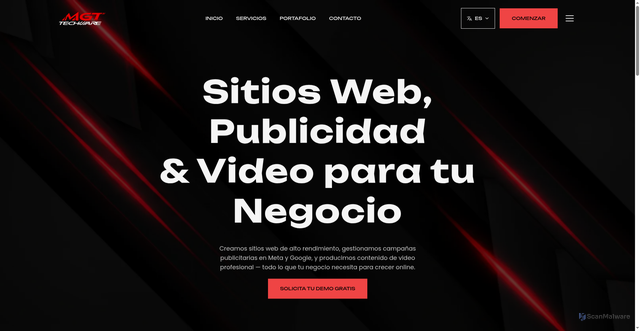 Security scan screenshot of https://mgt-techware-website.pages.dev/es/