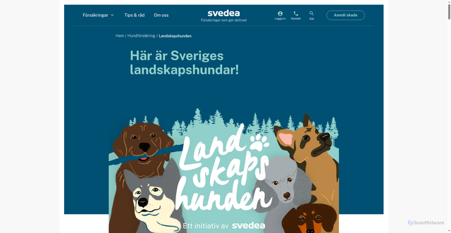 Security scan screenshot of https://landskapshundar.se