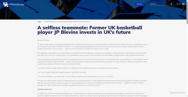 Security scan screenshot of https://philanthropy.uky.edu/node/132213