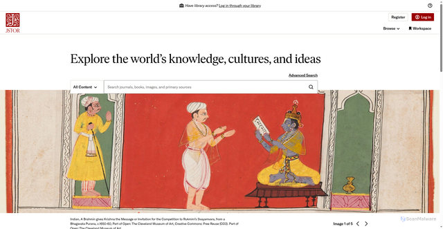 Security scan screenshot of https://www.jstor.org