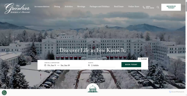 Security scan screenshot of https://www.greenbrier.com