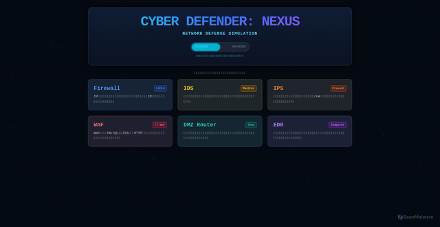Security scan screenshot of https://cyber-defender-mfzct332ud.edgeone.app/