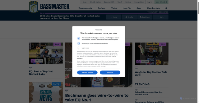 Security scan screenshot of https://bassmaster.com