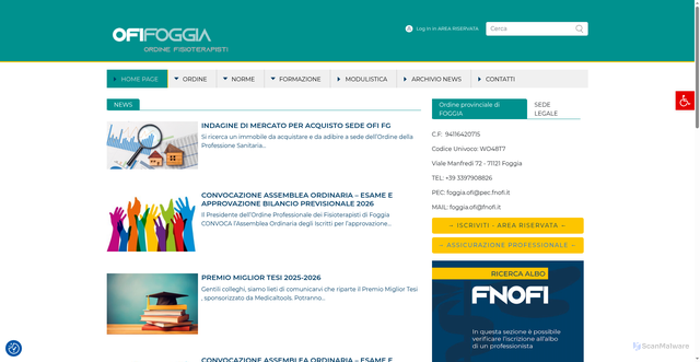 Security scan screenshot of https://www.fnofi.it/ofi-foggia/
