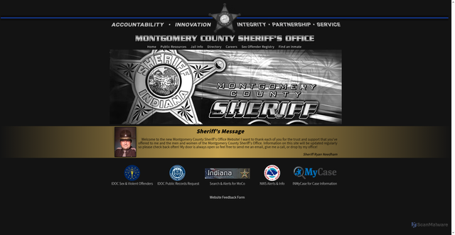 Security scan screenshot of https://www.montgomerycosheriffin.gov/
