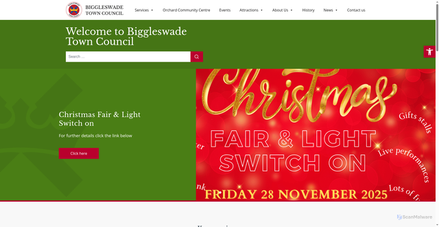 Security scan screenshot of https://biggleswadetowncouncil.gov.uk/