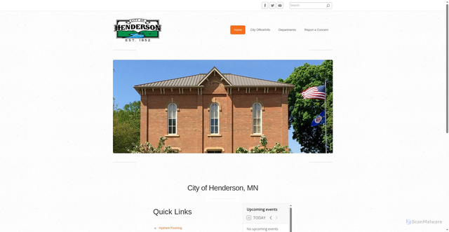 Security scan screenshot of https://www.hendersonmn.gov/