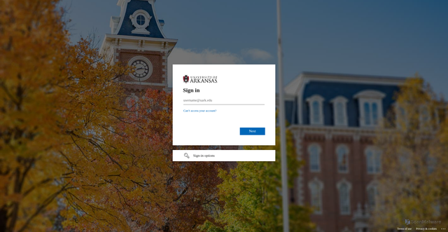 Security scan screenshot of https://webtma7.uark.edu