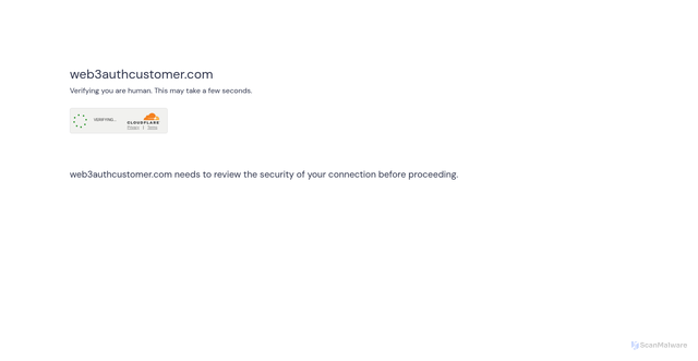 Security scan screenshot of http://web3authcustomer.com/