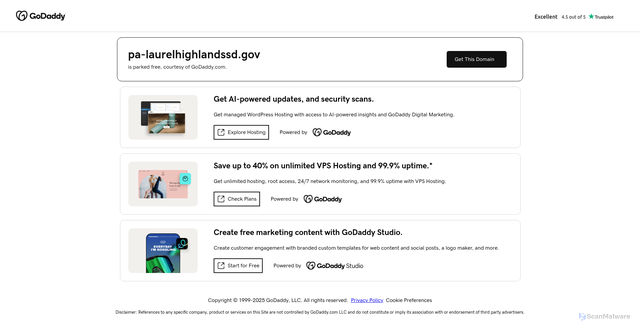 Security scan screenshot of https://pa-laurelhighlandssd.gov/