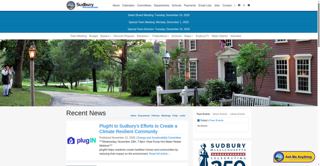 Security scan screenshot of https://sudbury.ma.us/