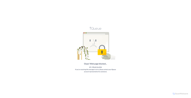 Security scan screenshot of https://accounts.iqueue.com
