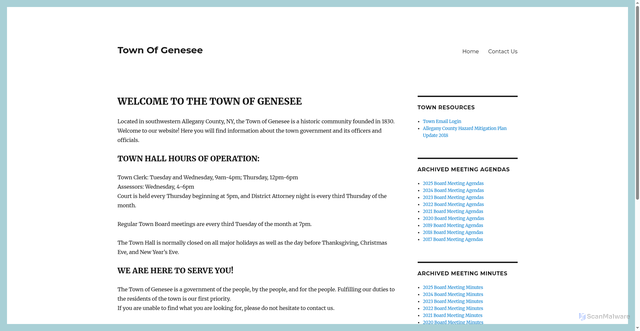 Security scan screenshot of https://townofgeneseeny.gov/public/