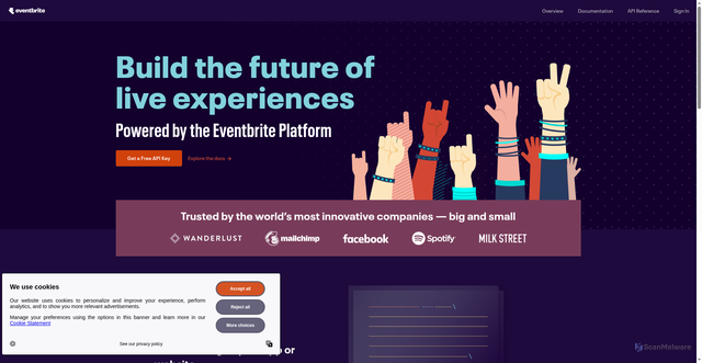 Security scan screenshot of https://www.eventbriteapi.com