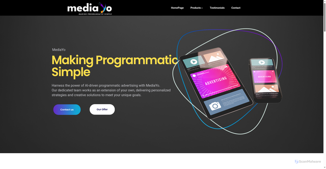 Security scan screenshot of https://mediayo.ai