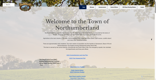 Security scan screenshot of https://www.northumberlandny.gov/