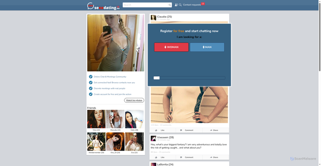 Security scan screenshot of https://sexxdating.nu