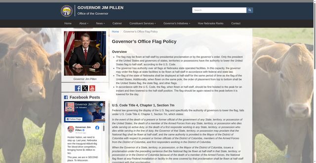 Security scan screenshot of https://governor.nebraska.gov/governor%E2%80%99s-office-flag-policy