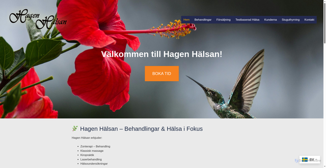 Security scan screenshot of https://hagenhalsan.se