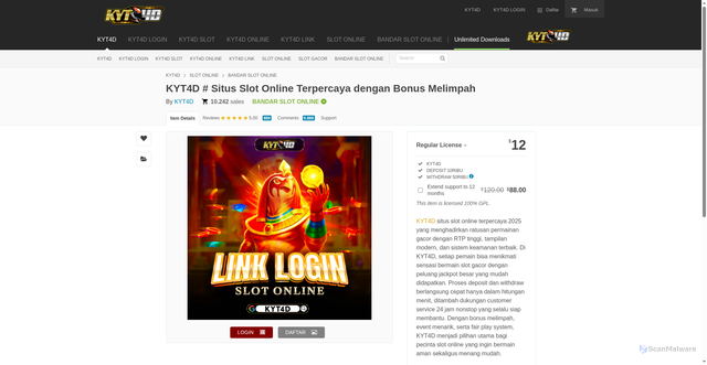 Security scan screenshot of http://info.halopajak.id/