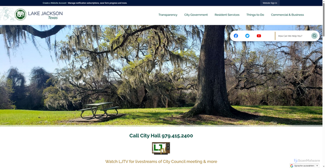 Security scan screenshot of https://lakejackson-tx.gov/