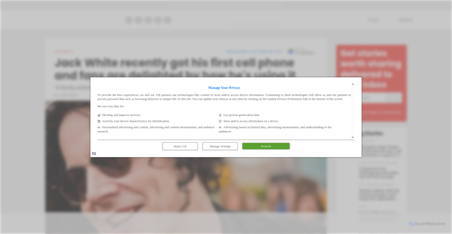 Security scan screenshot of https://www.upworthy.com/jack-white-makes-family-tiktok
