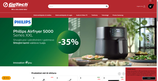 Security scan screenshot of https://www.gotech.al