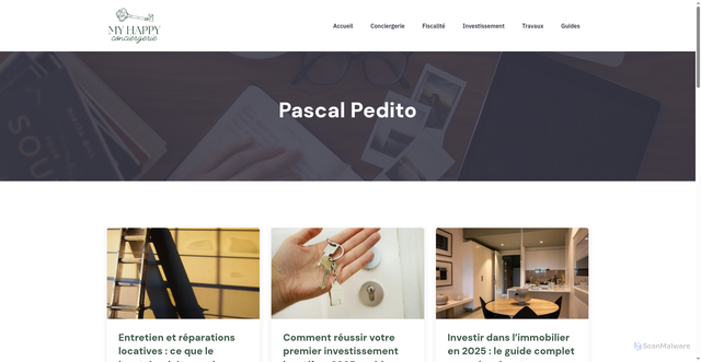 Security scan screenshot of https://my-happy-conciergerie.com/author/vason-baptistegmail-com/