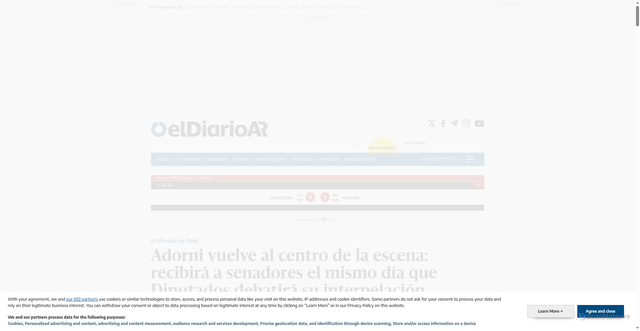 Security scan screenshot of https://www.eldiarioar.com/