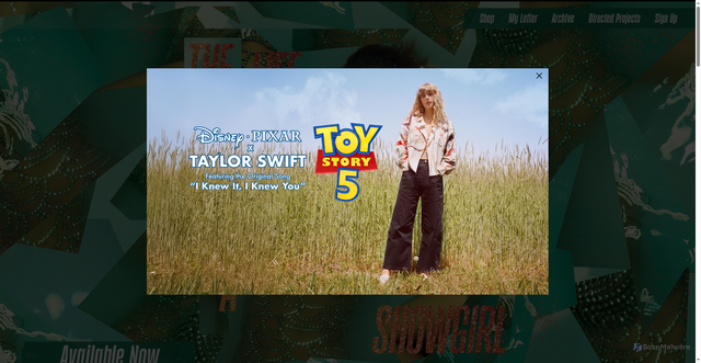 Security scan screenshot of https://www.taylorswift.com