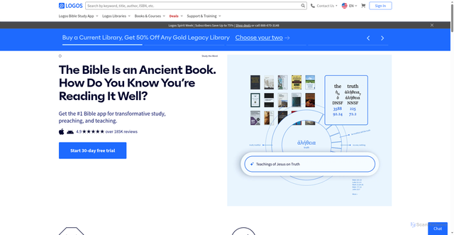 Security scan screenshot of https://www.logos.com/