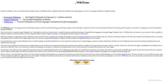 Security scan screenshot of https://wikitrans.net