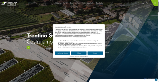 Security scan screenshot of https://www.trentinosviluppo.it/it