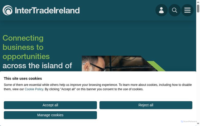 Security scan screenshot of https://intertradeireland.com/