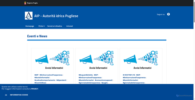 Security scan screenshot of https://www.autoritaidrica.puglia.it/hh/index.php