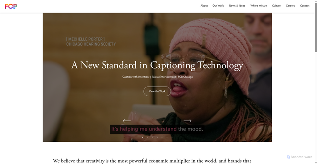 Security scan screenshot of https://fcb.com/