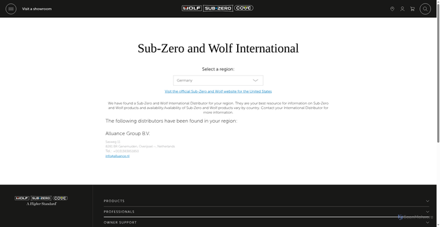Security scan screenshot of https://www.subzero-wolf.com