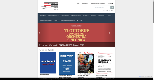 Security scan screenshot of https://www.conslatina.it/