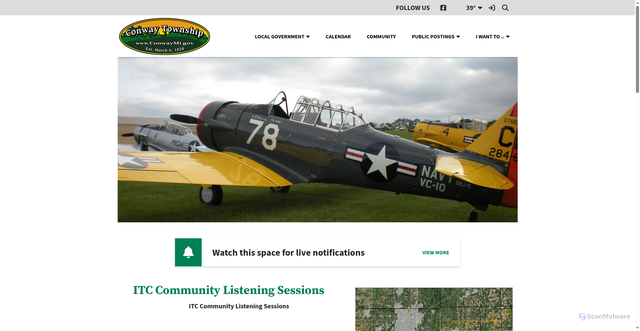Security scan screenshot of https://www.conwaymi.gov/