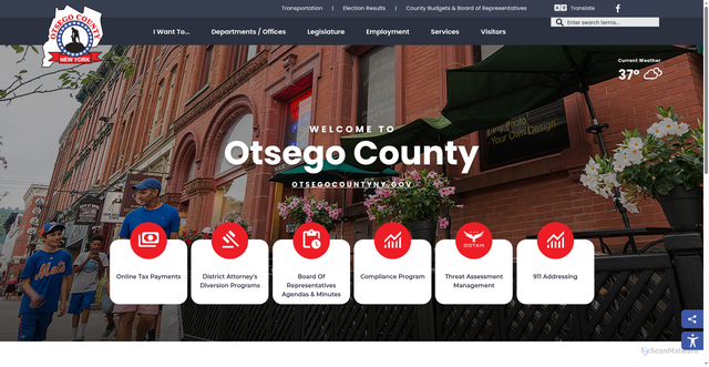 Security scan screenshot of https://otsegocountyny.gov/