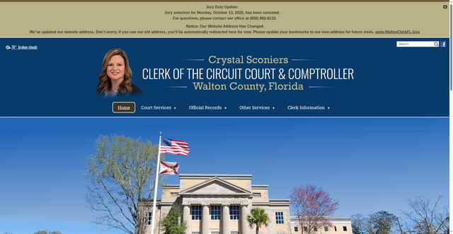 Security scan screenshot of https://waltonclerkfl.gov/