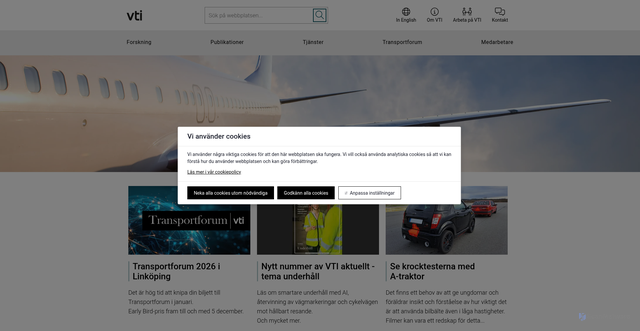 Security scan screenshot of https://www.vti.se/