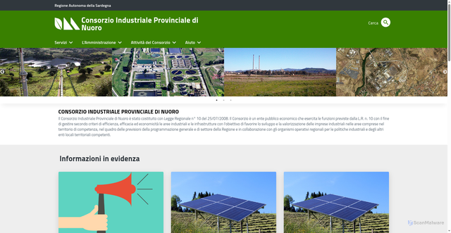 Security scan screenshot of https://www.cipnuoro.it/index.php