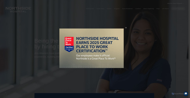 Security scan screenshot of https://jobs.northside.com/