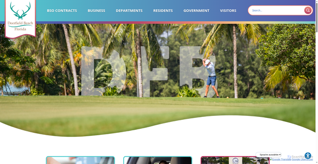 Security scan screenshot of https://www.deerfield-beach.com/
