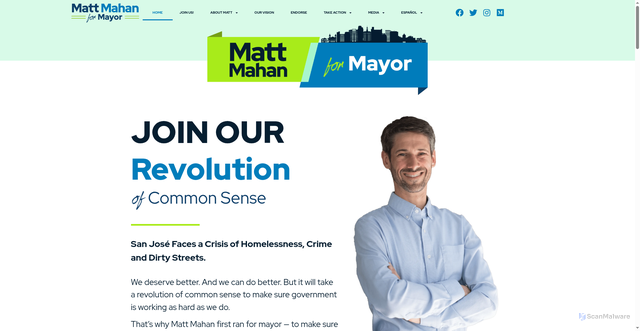 Security scan screenshot of https://mahanforsanjose.com/