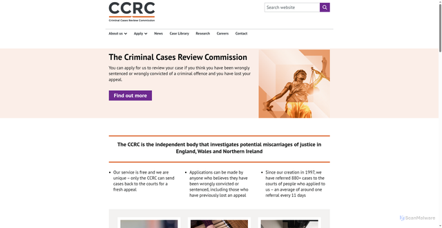 Security scan screenshot of https://ccrc.gov.uk/